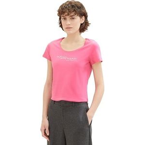 TOM TAILOR T-shirt voor dames, 15799 - Carmine Pink, XL