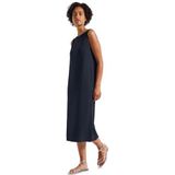 Street One Dames Mouwloze geribde jurk in Blauw, in size: 34