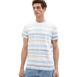 TOM TAILOR T-shirt voor heren, 31778 - Blue Multicolor Big Stripe, 3XL