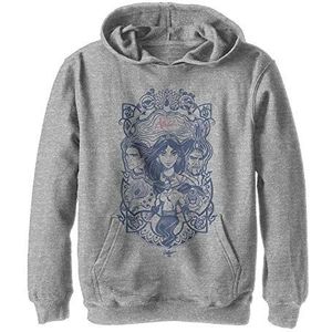 Kids' Disney Live Action Vintage Aladdin Collage Jeugd Pullover Hoodie, Athletic Heather, Medium, Athletic Heather, M