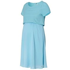 ESPRIT Damesjurk Mix Nursing jurk met korte mouwen, Blauw Grijs - 46, 38