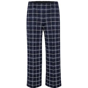 PART TWO Damesbroek met wijde pijpen, hoge wikkel, stof, nachtelijke hemel, maat S, Night Sky Check, S