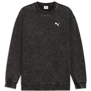 PUMA - ESS ELEVATED RELAXED WASH CREW FL - Shirt met Lange Mouwen - Zwart