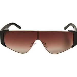 Urban Classics Uniseks zonnebril voor mannen en vrouwen met opberghoes, Sunglasses New York, zwart, één maat, zwart, One Size