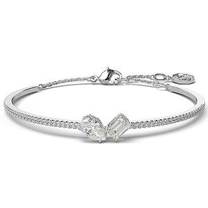 Swarovski Mesmera armband, Verschillende slijpvormen, Wit, Rodium toplaag