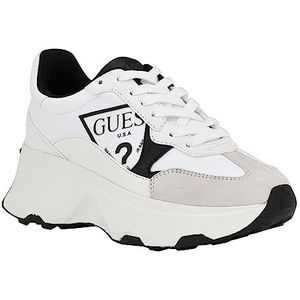 Guess Calebb3 Sneakers voor dames, wit zwart 144, 38 EU