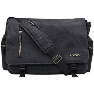 COCOON - Urban Adventure | Schoudertas | Frontale Pocket GRID-IT | Laptopvak 16 inch, Tablet & Document | Zijzakken | Handtas Rits - Zwart
