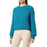 ebeeza - Trui - Cyaan Blauw - Knitwear - Lange Mouw
