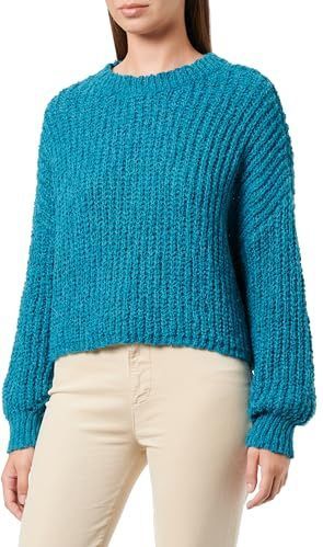 ebeeza - Trui - Cyaan Blauw - Knitwear - Lange Mouw