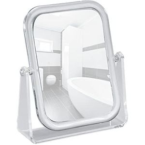 WENKO Cosmetische staande spiegel Noci rechthoekig - inklapbaar, spiegeloppervlak: 15 x 19,5 cm (B * H) 300% vergroting, acryl, transparant