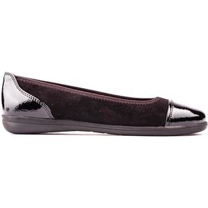 Jana Softline 8-22168-41 Comfortabele extra brede comfortabele schoen klassieke alledaagse schoenen ballerina's, zwart, 36 EU Breed