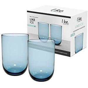 Villeroy & Boch – Like Ice longdrinkglas set 2dlg., gekleurd glas ijsblauw, inhoud 385ml