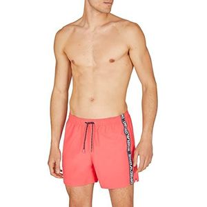 Emporio Armani Swimwear Heren Emporio Armani Denim Tape Boxer Short Swim Trunks, 46, koraalrood