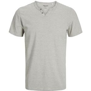 Jack & Jones JJESPLIT Neck Stripe Tee SS NOOS, cloud dancer, XS