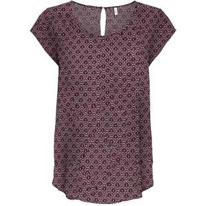 Onlnova Life Vis S/S Top, Cabernet, M