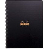Rhodia Office 4 kleuren Book, 4 gekleurde rand, geperforeerd, microgeperforeerd geruit DIN A4+ zwart