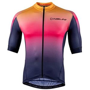 Nalini Bas Speed Jersey T-shirt voor heren, oranje/blauw, S