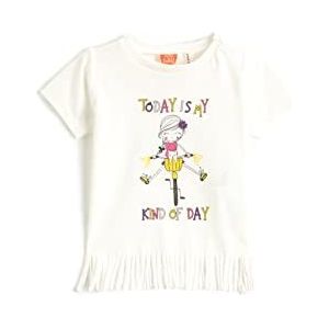 Koton Babygirl T-shirt met korte mouwen en ronde hals, bedrukt, ecru (010), 18-24 Maanden