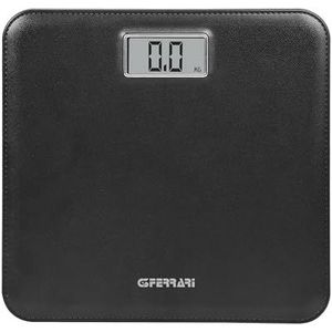 G3 Ferrari Kiline G30013 Elektronische personenweegschaal, lcd-display, treevlak in lederlook, 100 g/180 kg, automatische uitschakeling, zwart