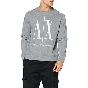 Armani Exchange Icon Project Sweatshirt voor heren, Grijs, XXL