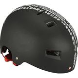 FISCHER BMX fietshelm, fietshelm, Dirt Bike Helm Track, S/M, 54-58cm, zwart-wit, TÜV-getest