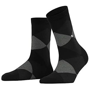 Burlington Dames Sokken Bonnie W SSO Katoen Gedessineerd 1 Paar, Zwart (Black 3000) nieuw - milieuvriendelijk, 36-41