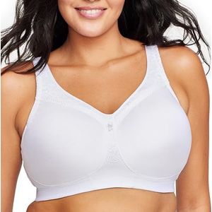 Glamorise Vrouwen Plus Size MagicLift Naadloze BH Draadloos 1007, Wit, 95G