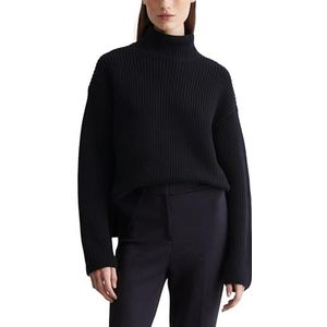 Gebreide Trui - Deep Night Blue - 100% Katoen - Met Turtleneck