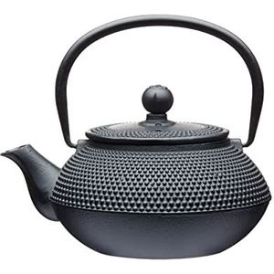 La Cafetière Gietijzeren Japanse Theepot 600ml met Infuser Mand, Zwart