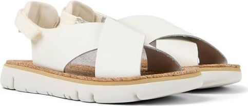 Slippers - Wit - Bovenmateriaal: Rundleer en Stof - Flexibele Loopzool