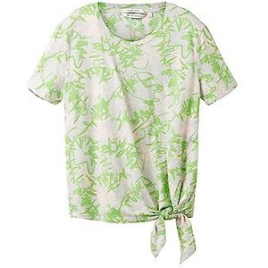 TOM TAILOR-denim Denim dames-T-shirt met patroon en knoopdetails