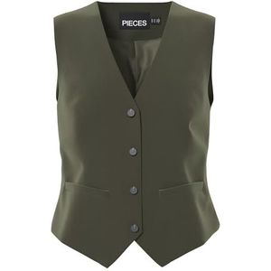 PIECES Pcbozzy vest Noos Exp BC, Forest Night, XS, dames, Bos Nacht., XS
