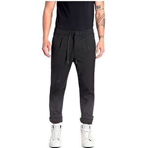 Replay Heren M9814 casual zakelijke broek, 098 zwart, 3230