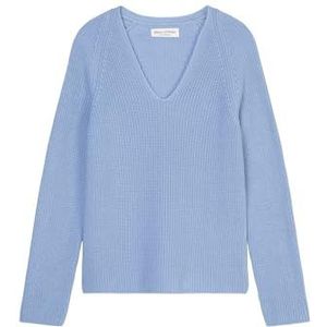 Marc OPolo Gebreide damestrui van biologisch katoen met V-hals, Fresh Sky, XS
