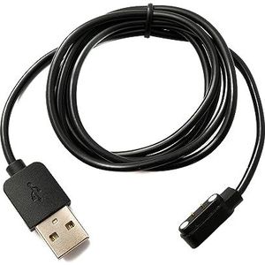 System-S USB 2.0 kabel 100 cm oplaadkabel voor Xiaomi Haylou LS05 Solar LS05 in zwart