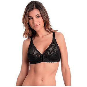 Playtex Damesbeha, zonder beugel, ideale houding, ondersteuning en elegantie, 1 stuk, Zwart, 80D