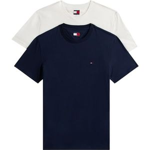 Tommy Jeans - T-shirt - Wit - Katoen - Slim Fit - Pak van 2