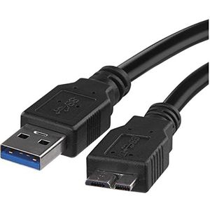 EMOS Harde schijfkabel 3.0 Micro USB naar USB, 5 Gbit/s, USB HDD-kabel, datakabel, oplaadkabel, USB Micro B-stekker naar A-stekker, 1 m, zwart