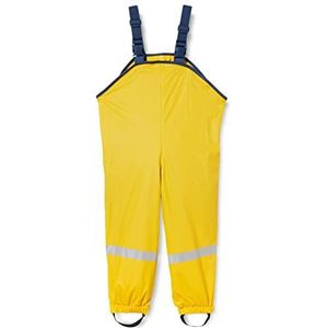 Playshoes Unisex fleece broek met bandjes voor kinderen, geel, 104 cm