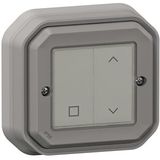 LEGRAND - Plexo New Connected - Natte Kamer Rolluikschakelaar - Grijs - Draadloos - IP55 - IK07 Water- en Schokbestendig