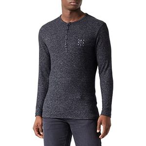 KEY LARGO Heren Target Button Sweatshirt, Carbon Black (1121), M, Carbon Black (1121), M