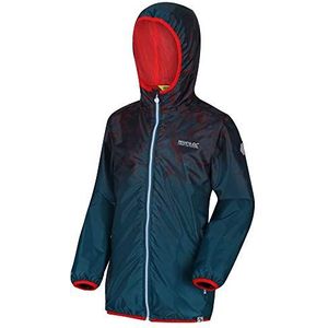 Regatta Gabiel kinderjack met capuchon, waterdicht, ademend en zelfverpakkend, waterdicht, unisex kinderen