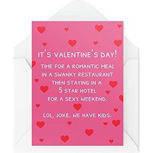 Grappige Valentijnsdag kaarten | Koppels Card | Paar Wenskaart | Lol Joke We Have Kids | Huwelijk Leven Man Vrouw Ouders Grap | CBH806