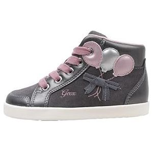 Geox Baby-meisje B Kilwi Girl B Sneaker, DK Grey/DK PINK, 24 EU, Dk Grey Dk Pink, 24 EU