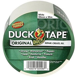 Duck Tape Originele tape, verbeterde formule, hoge sterkte, waterdicht, Gaffer- en Dukt-tape, reparatieband, 50 mm x 25 m