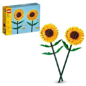 LEGO Creator Zonnebloemen, Kunstbloemen Bouwpakket voor Kinderen vanaf 8 jaar, Woonaccessoire en Bloemen Decoratie voor de Slaapkamer, Cadeau voor Meisjes, Jongens en Tieners 40524