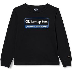 Champion Legacy Graphic Shop B-L-s Crewneck shirt met lange mouwen voor kinderen en jongeren, Zwart, 5-6 anni