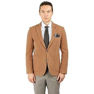 Bonamaison Herenjas Comfort Fit 6 Drop Business Suit Jacket, Kamel, Standaard