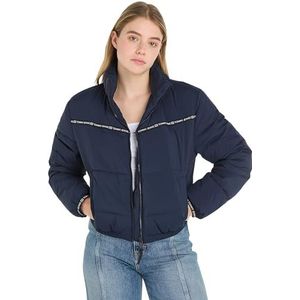 Tommy Jeans Vrouwen Tjw Tape Detail Licht Puffer Gewatteerde Jassen, Dark Night Navy, XXS