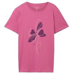 TOM TAILOR T-shirt voor dames, 16348, roze fluweel, XL